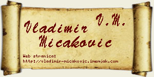 Vladimir Micaković vizit kartica